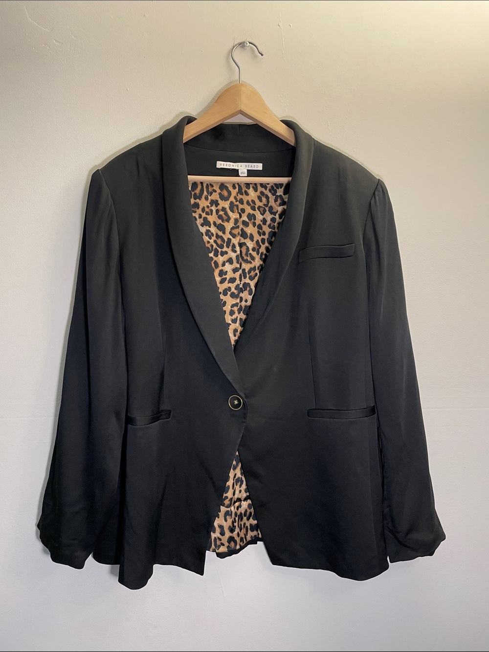 Veronica Beard Black Zipper Pocket Blazer Size 10